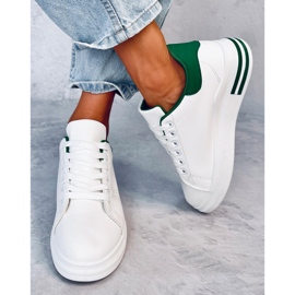 Zapatillas cuña Maes Green blanco 2