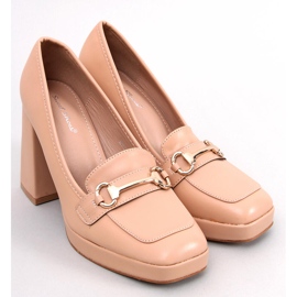 Mocasines tacón Albers Nude beige 1