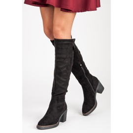 Seastar Botas de ante en el poste negro 5