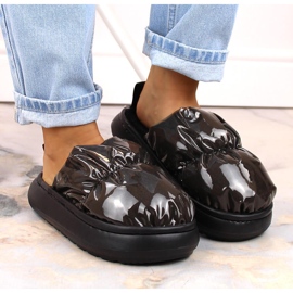 Zapatillas casa insuladas barnizadas negro metalizado Big Star MM274130 4