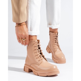 Bolso de mujer beige con cordones 1