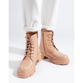 Bolso de mujer beige con cordones 2