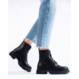 Shelovet de mujer trabajadores con cordones negro 2 Shelovet de mujer trabajadores con cordones negro 2