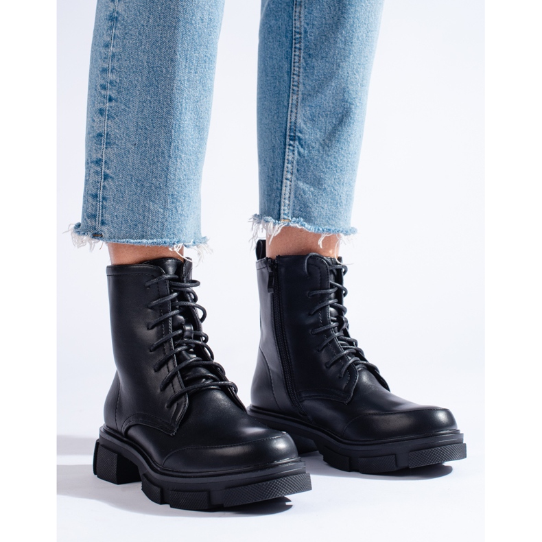 Shelovet de mujer trabajadores con cordones negro 1 Shelovet de mujer trabajadores con cordones negro 1