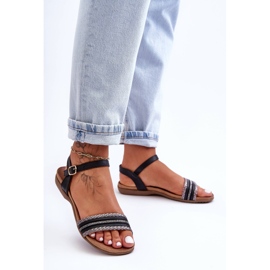 Sandalias Planas Clásicas para Mujer Negro S.Barski 6708 3