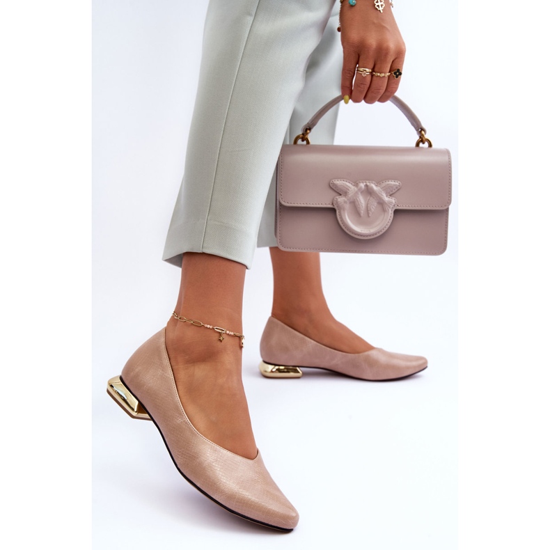 PD1 Tacones Planos Piel Beige Vaani 1