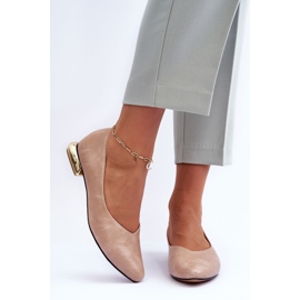 PD1 Tacones Planos Piel Beige Vaani 5