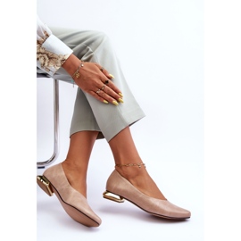 PD1 Tacones Planos Piel Beige Vaani 3