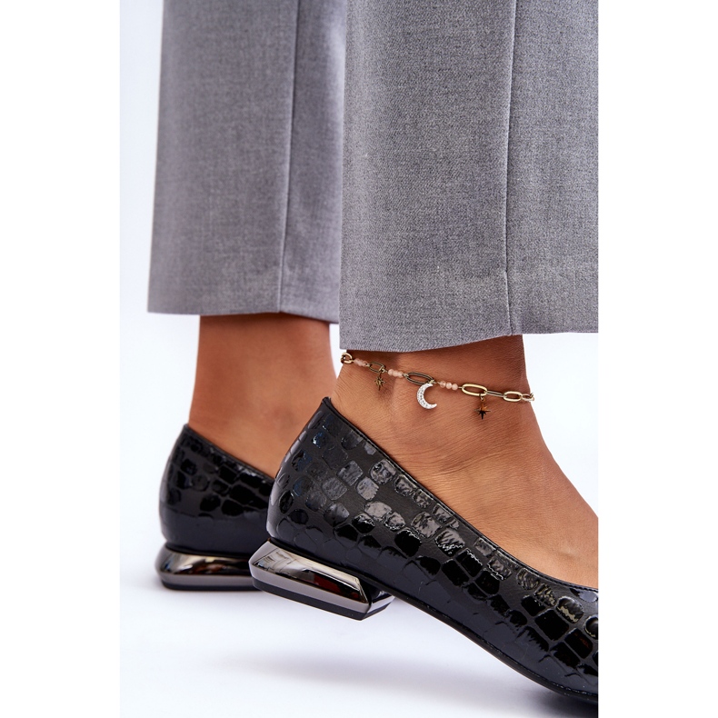 PD1 Zapatos De Tacón Planos De Cuero Vaani Negro Vaani 2