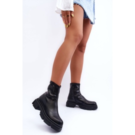 Botines con aislamiento clásico de cuero Vergilia Negro 3