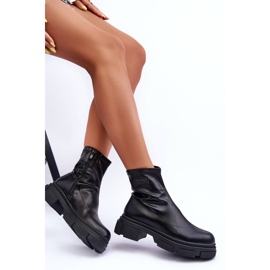 Botines con aislamiento clásico de cuero Vergilia Negro 7