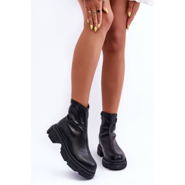 Botines con aislamiento clásico de cuero Vergilia Negro 4