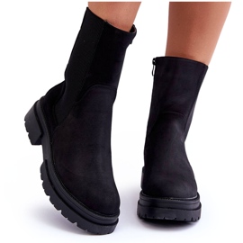 Botas Altas Cálidas Botas Jodhpur Nubuck Negro Milca 8