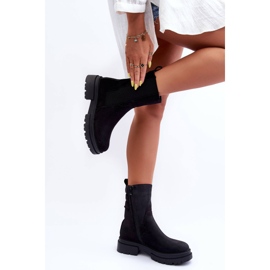 Botas Altas Cálidas Botas Jodhpur Nubuck Negro Milca 2