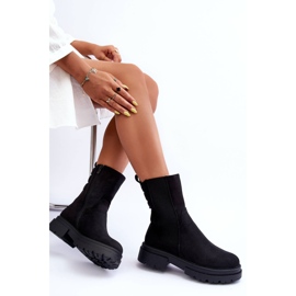 Botas Altas Cálidas Botas Jodhpur Nubuck Negro Milca 4