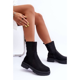 Botas Altas Cálidas Botas Jodhpur Nubuck Negro Milca 5