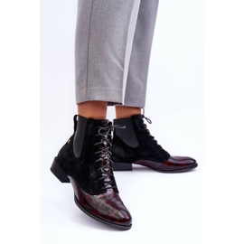 Maciejka Botas de cuero con tacón plano 06200-08 Negro 2
