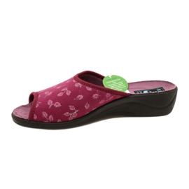 Pantuflas terciopelo burdeos Adanex 28271 Aloe Vera rojo 2