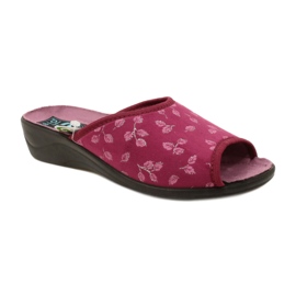 Pantuflas terciopelo burdeos Adanex 28271 Aloe Vera rojo 1
