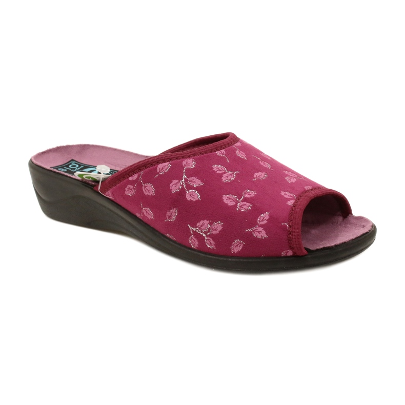 Pantuflas terciopelo burdeos Adanex 28271 Aloe Vera rojo 1