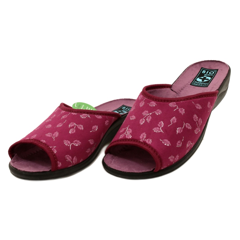 Pantuflas terciopelo burdeos Adanex 28271 Aloe Vera rojo 3