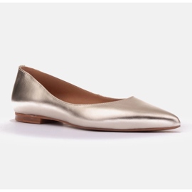 Marco Shoes Bailarinas sutiles dorado 1