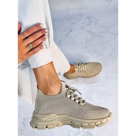 Zapatillas estilo calcetín Maure Khaki beige 5