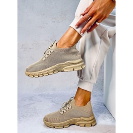 Zapatillas estilo calcetín Maure Khaki beige 4