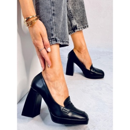 Mocasines de tacón alto de Entee Black negro 2