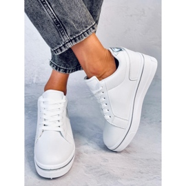 Zapatillas Tobey plateadas con cuña blanco 2