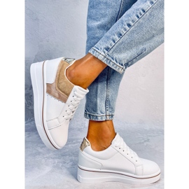 Tobey zapatillas beige con cuña 2