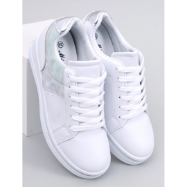 Tobey zapatillas verdes con cuña blanco 1
