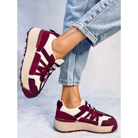 Zapatillas color vino Potts de mujer rojo 3