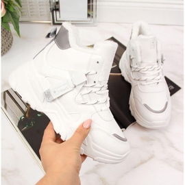 News Zapatillas de mujer con aislamiento y suela gruesa blancas NOVEDADES blanco 2