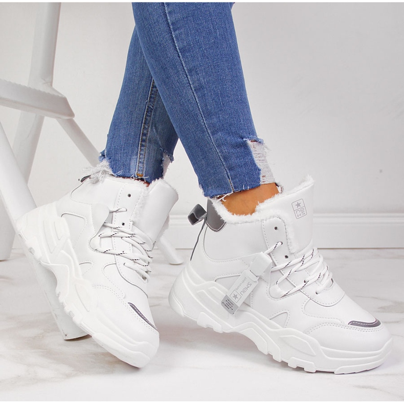 News Zapatillas de mujer con aislamiento y suela gruesa blancas NOVEDADES blanco 1