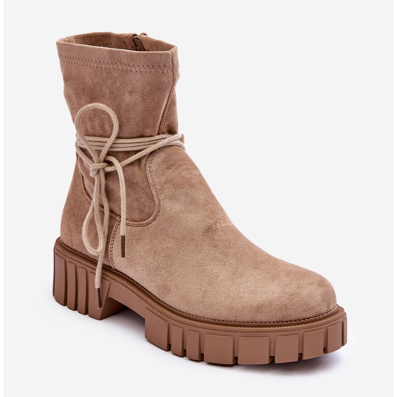 Botines Mujer Ante Beige Lineanor 1