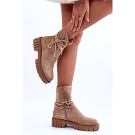 Botines Mujer Ante Beige Lineanor 4