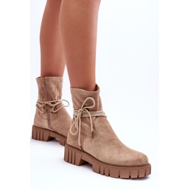 Botines Mujer Ante Beige Lineanor 6