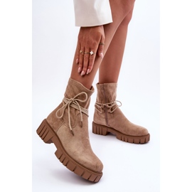 Botines Mujer Ante Beige Lineanor 3