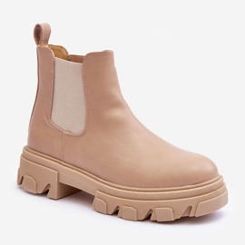 Botines de Piel Jodhpur Beige Alcanassa 1
