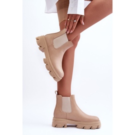 Botines de Piel Jodhpur Beige Alcanassa 5