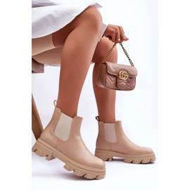 Botines de Piel Jodhpur Beige Alcanassa 6