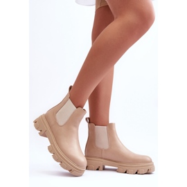 Botines de Piel Jodhpur Beige Alcanassa 2