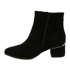 Evento Botas de ante con decoración plateada, Negro 23BT35-6420 1