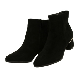 Evento Botas de ante con decoración plateada, Negro 23BT35-6420 2