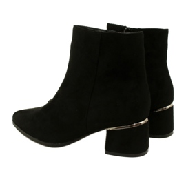 Evento Botas de ante con decoración plateada, Negro 23BT35-6420 4