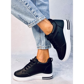 Zapatillas Cheeve negras con cuña negro 3