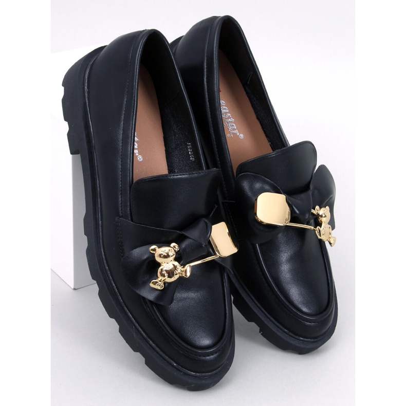 Mocasines con oso dorado Honey Black negro 1