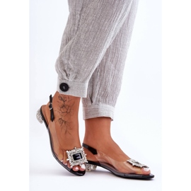 Sandalias Transparentes con Adornos Negro S.Barski MR1037-05 4