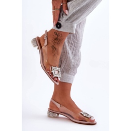 Sandalias Transparentes con Adornos Rosas S.Barski MR1037-05 2